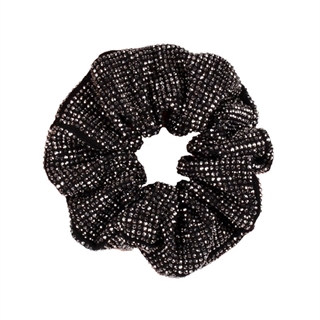  Scrunchies med sort rhinestones